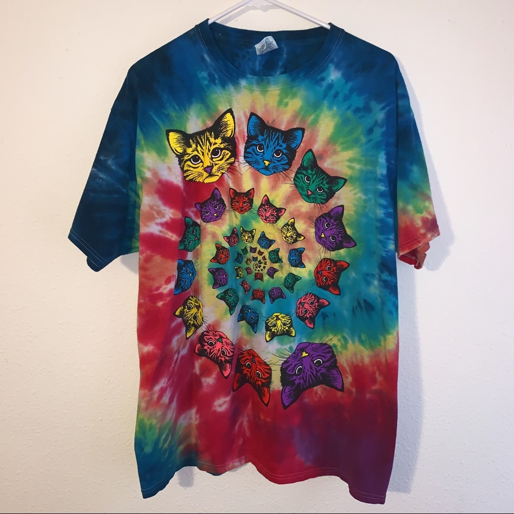 Grateful Dead Tie Dye Cat T-Shirt